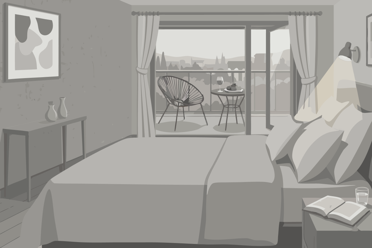 Apartment mit 2 Schlafzimmern und Seeblick